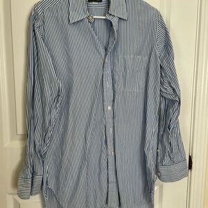 Robert Talbott Blue and White Casual Button Down Shirt